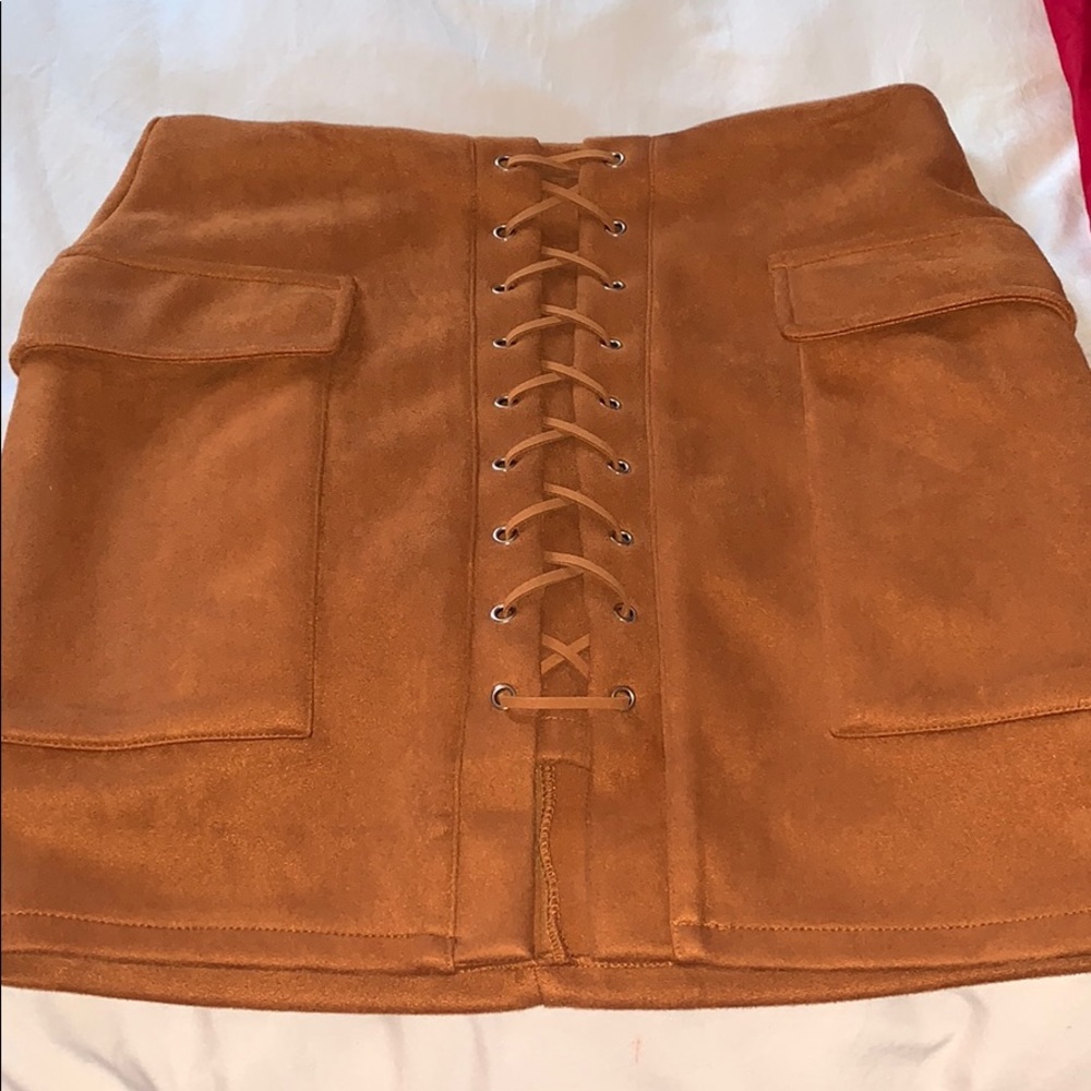 Burnt orange skirt